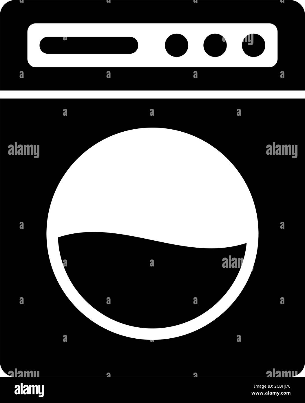 Waschmaschine, Wäsche / Haushaltsgerät , Möbel Vektor-Symbol illusration Stock Vektor