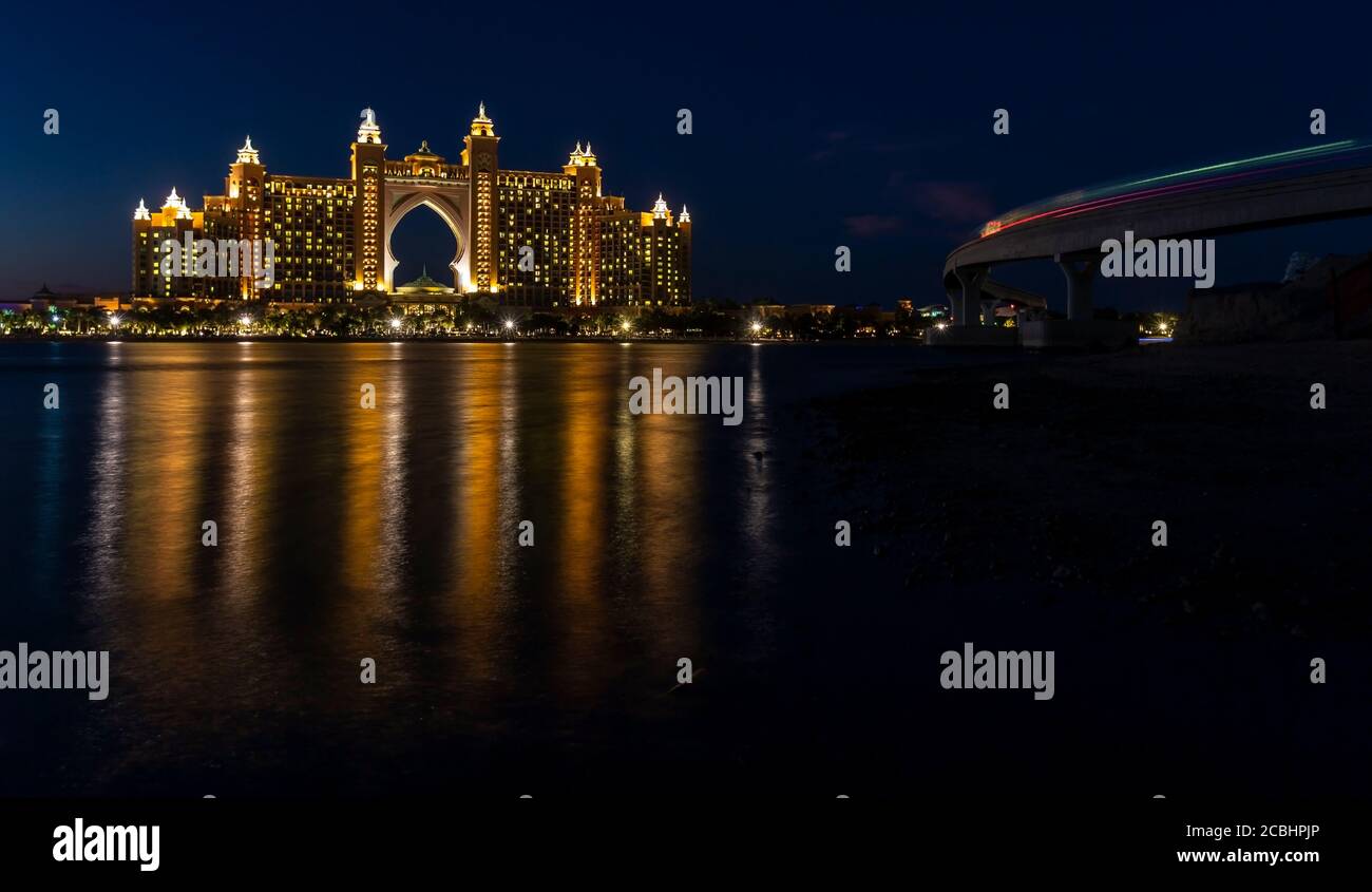 Atlantis Hotel in Palm jumeirah Stockfoto