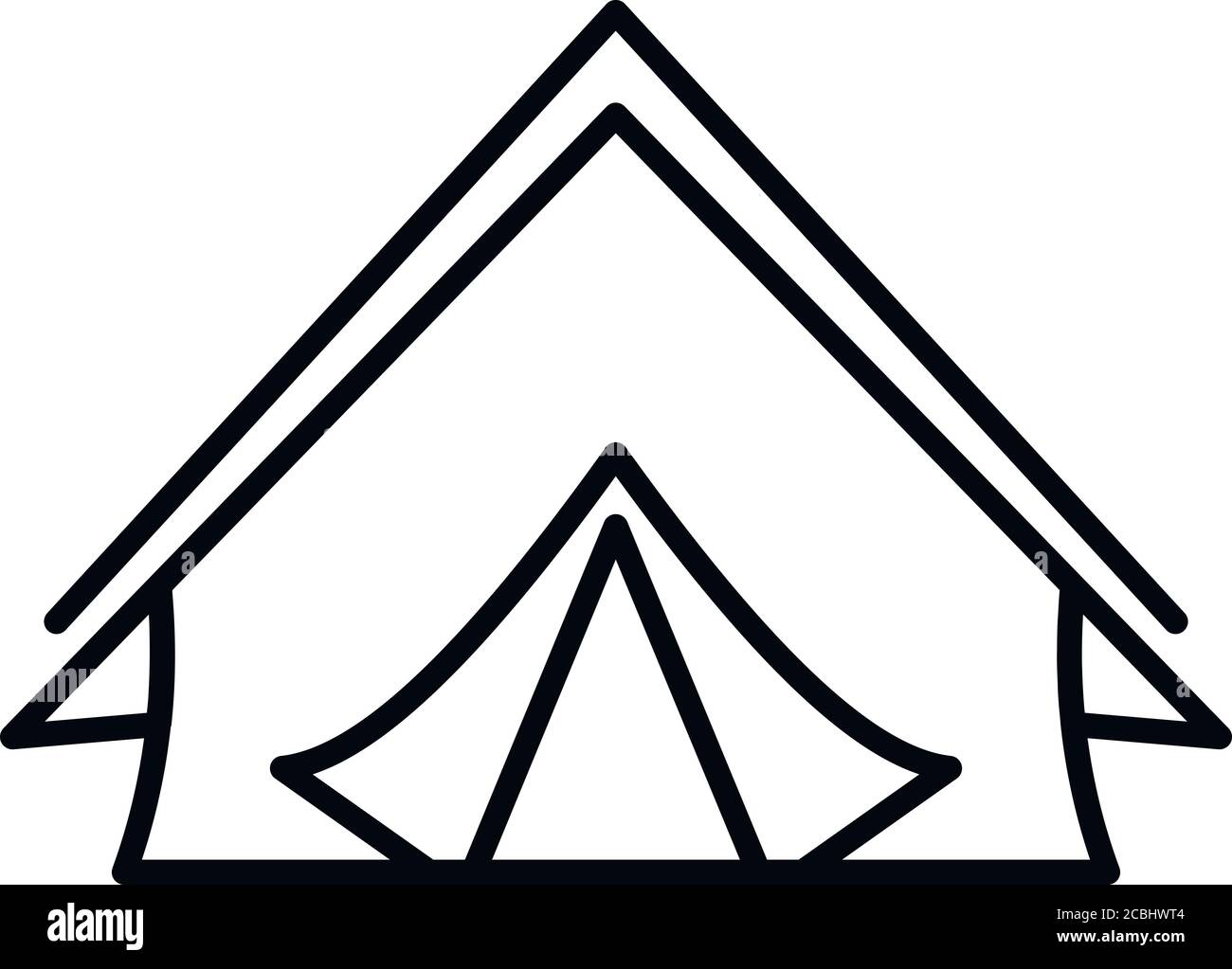 Symbol „Überlebenszelt“. Umriss Überleben Zelt Vektor-Symbol für Web-Design isoliert auf weißem Hintergrund Stock Vektor