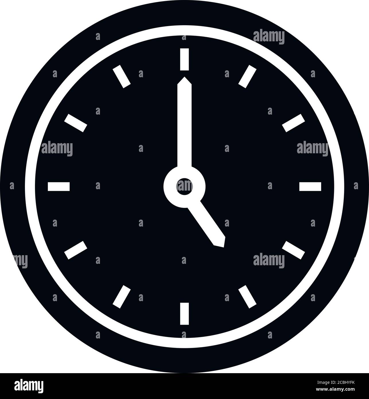 Symbol für die Reparatur einer Bürowanduhr. Einfache Abbildung der Bürowanduhr Reparatur Vektor-Symbol für Web-Design isoliert auf weißem Hintergrund Stock Vektor