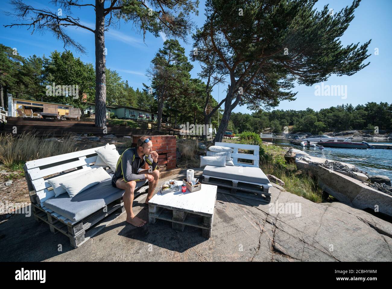 Auf der Insel Bodö, Parainen, Finnland Stockfoto