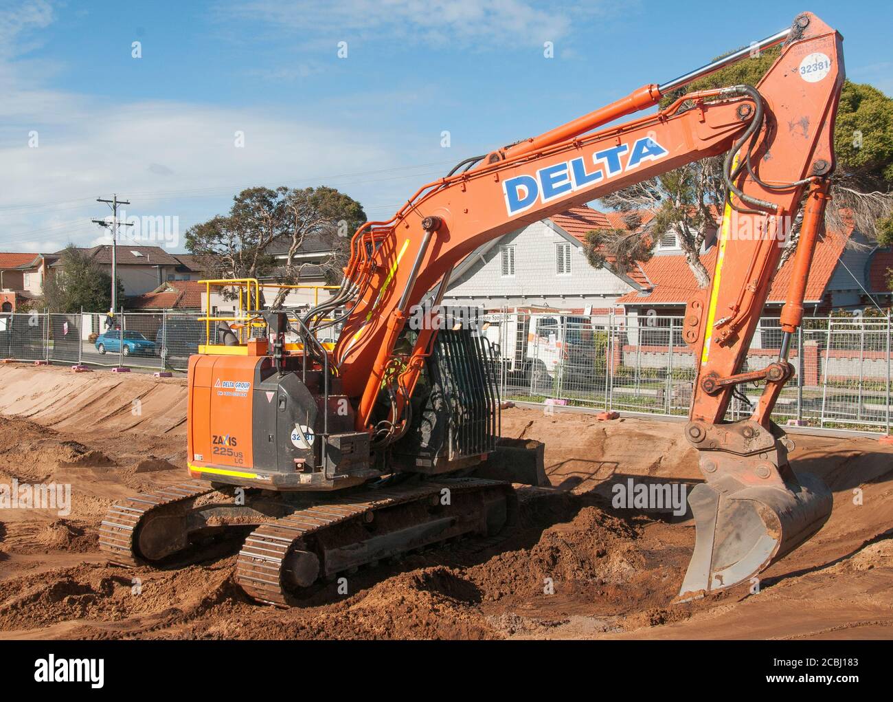 Erdarbeiten auf dem Gelände des ehemaligen Bethlehem-Krankenhauses an der Kooyong Road, South Caulfield, Melbourne, Australien Stockfoto