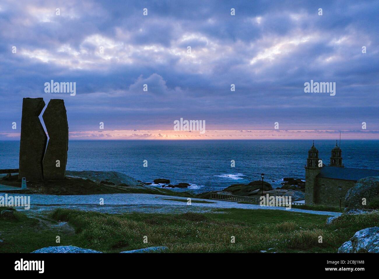 Prestige Monument - Galizia - Weg von Fisterra Stockfoto