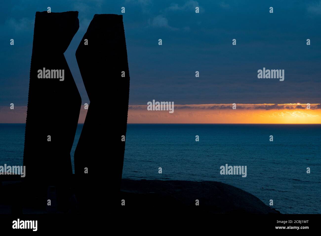 Sonnenuntergang über dem Atlantischen Ozean Stockfoto