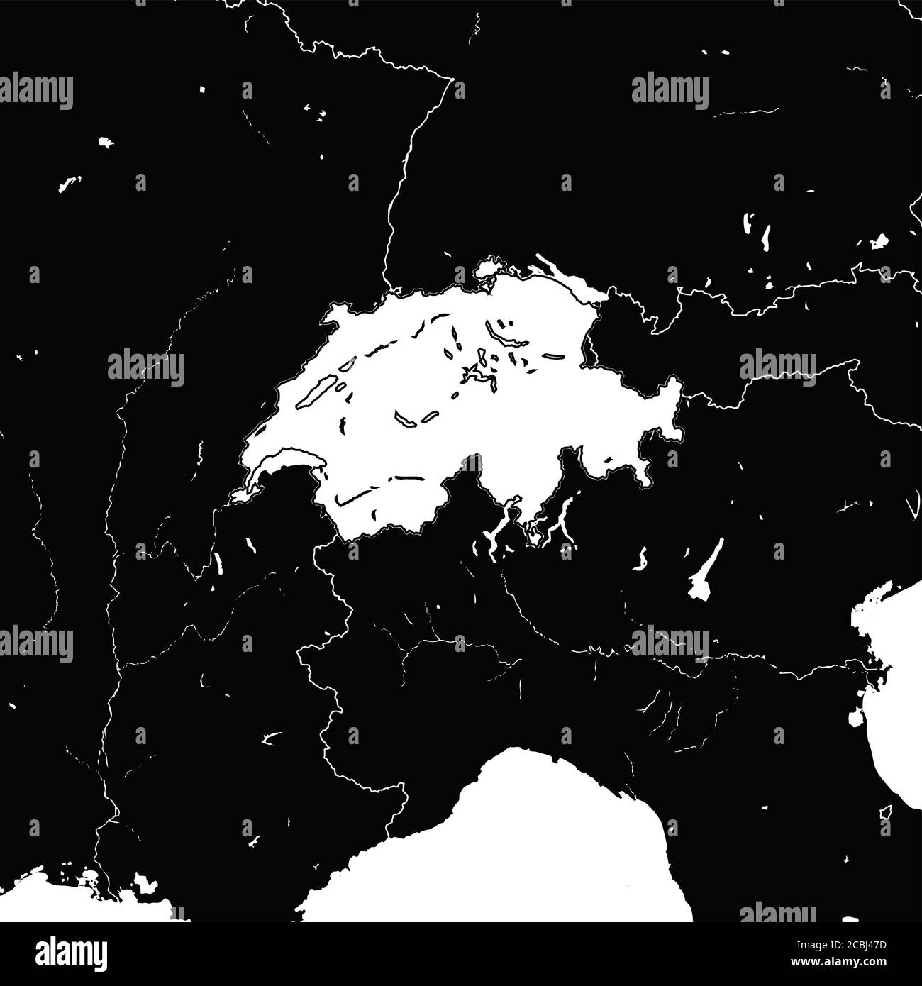 Tessin umriss vektor Schwarzweiß-Stockfotos und -bilder - Alamy