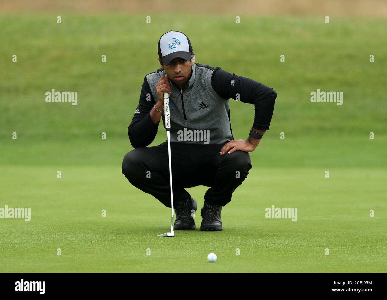 Englands Aaron Rai am 4. Während des zweiten Tages des Celtic Classic im Celtic Manor Resort. Stockfoto