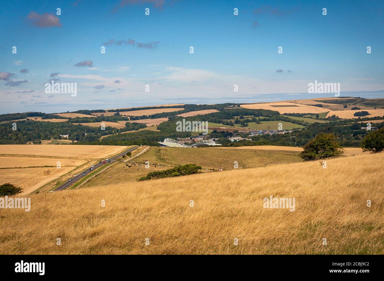 Brighton & Hove Albion FC's Amex Stadium in Falmer on the South Downs, East Sussex, Großbritannien Stockfoto