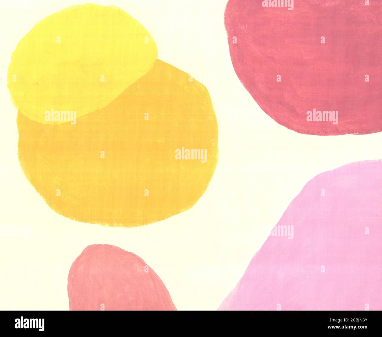 Neutrale, erdfarbene abstrakte Acrylmalerei auf Leinwand. Rosa, Pastell Textur Farben Hintergrund. Geometrische Formen handgezeichnete Kunst. Original. Stockfoto