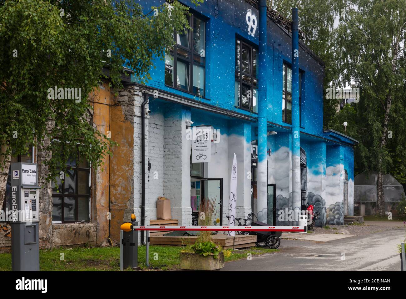 Telliskivi ist ein ehemaliger Industriekomplex und heute das kreative Zentrum Tallinns. Tallinn, Estland Stockfoto