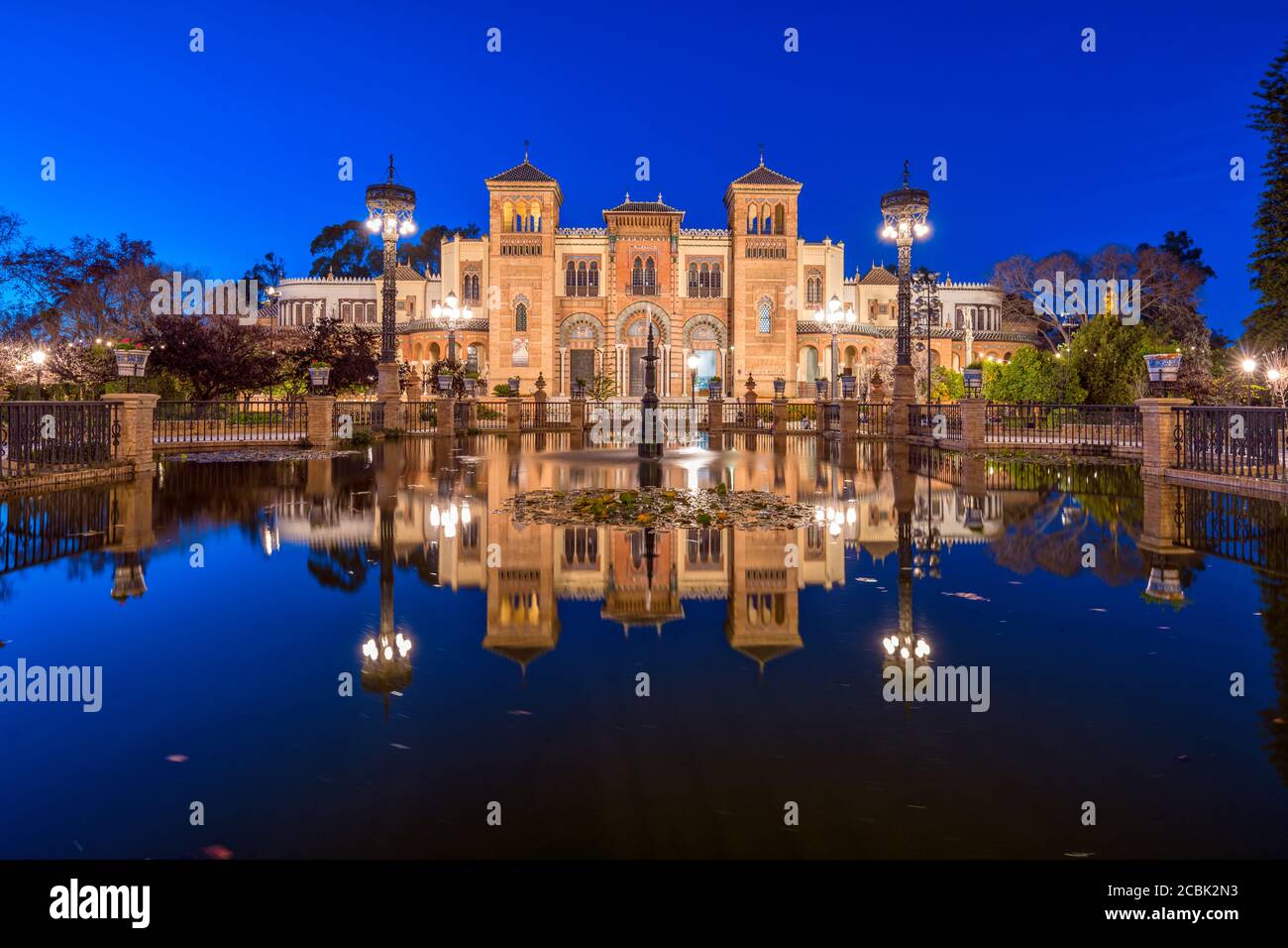 Pabellón Mudéjar, Plaza de América, Sevilla, Spanien. Stockfoto