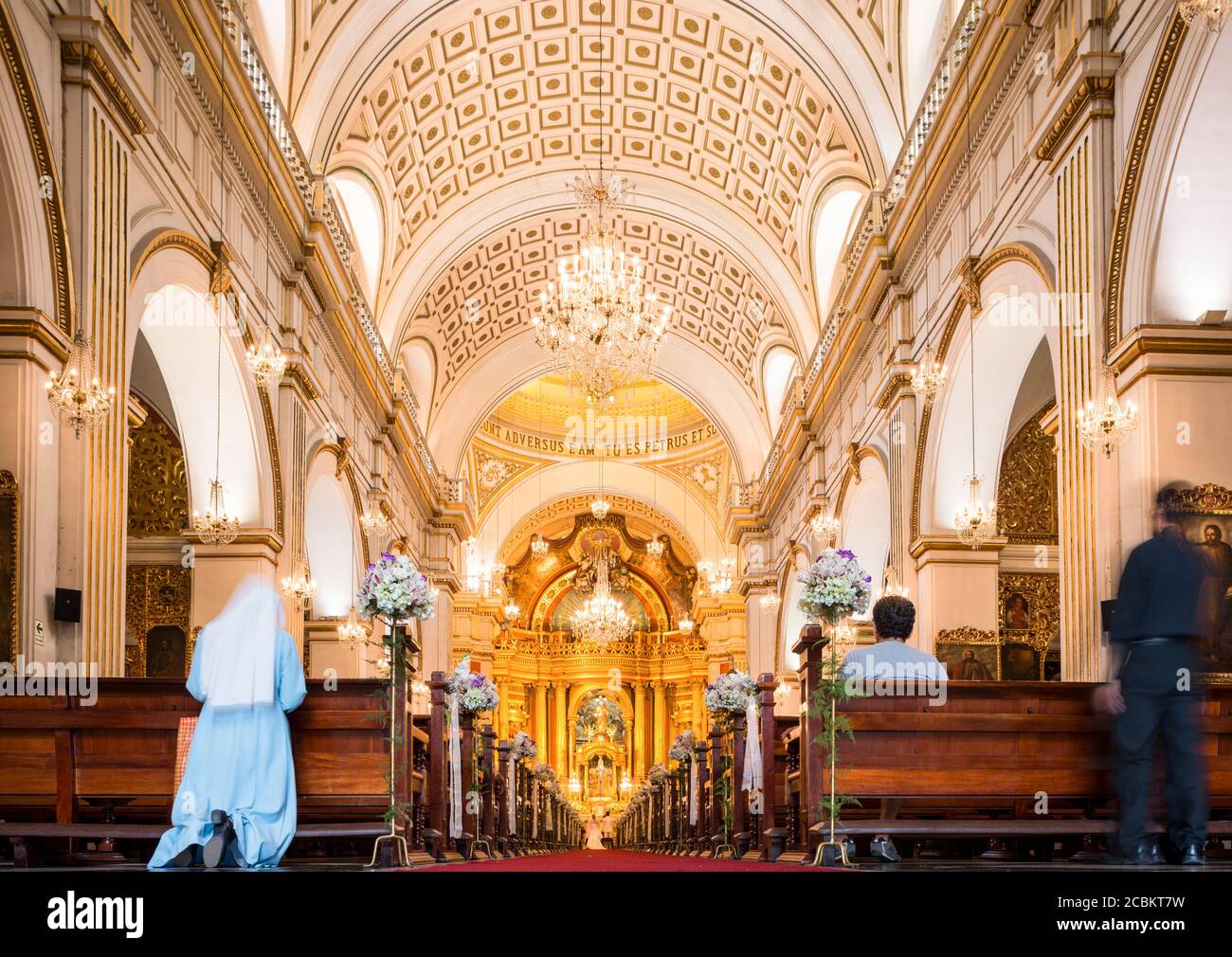 Kathedrale innen, Lima, Peru, Südamerika Stockfoto