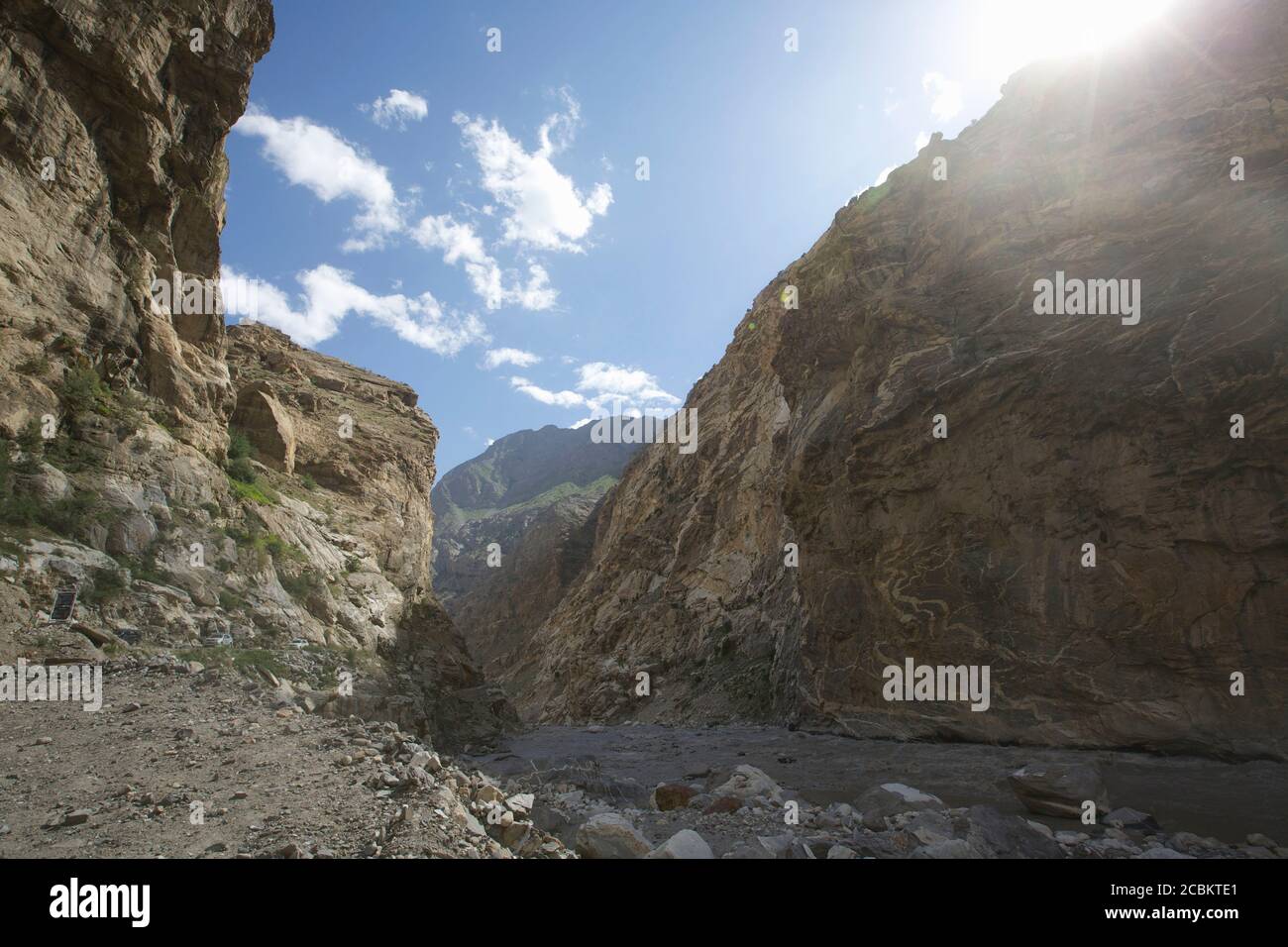 Spiti Fluss und Tal, Nako, Himachal Pradesh, Indien, Asien Stockfoto