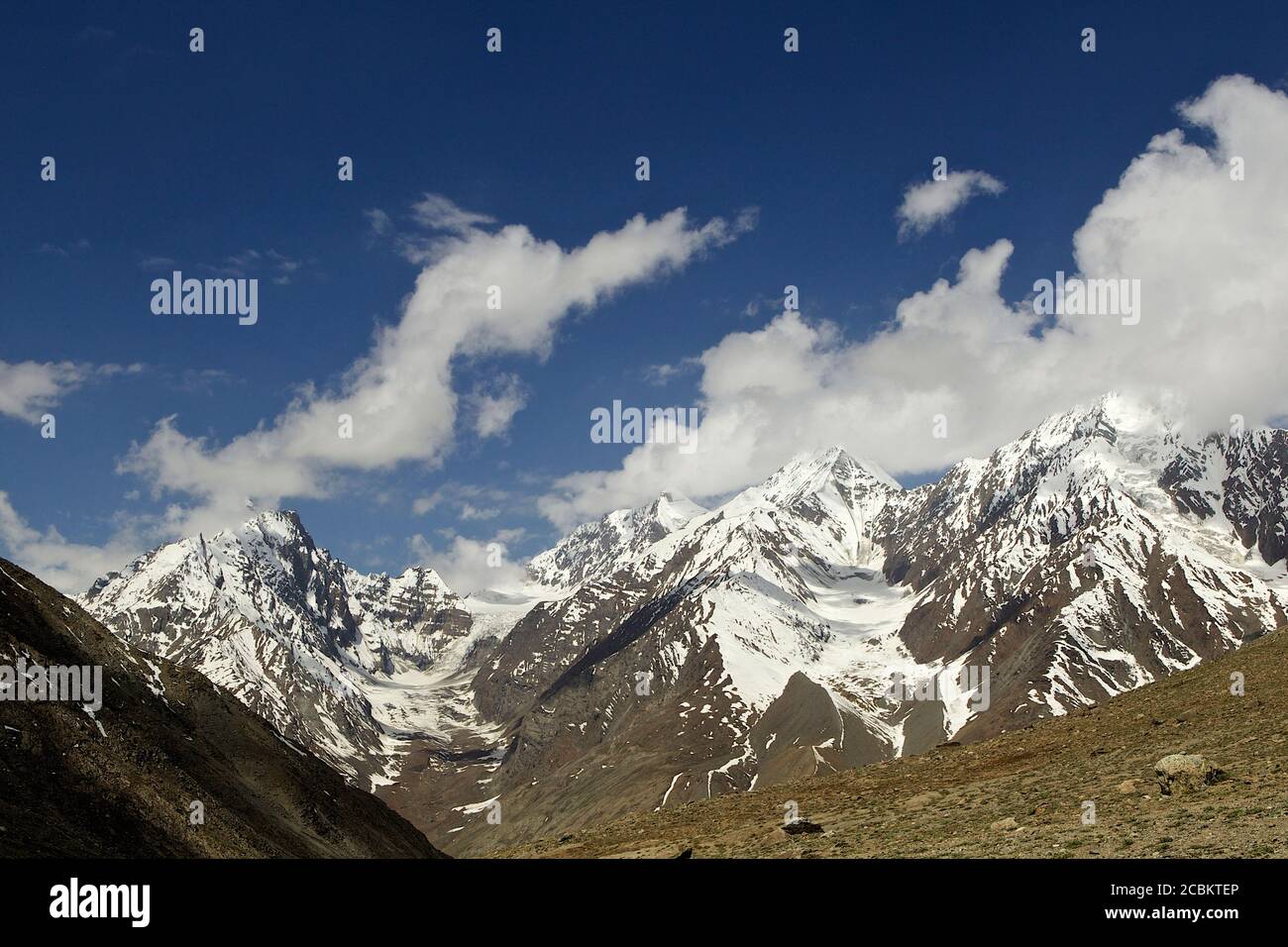 Kun zum Pass, Tandi, Himachal Pradesh, Indien, Asien Stockfoto