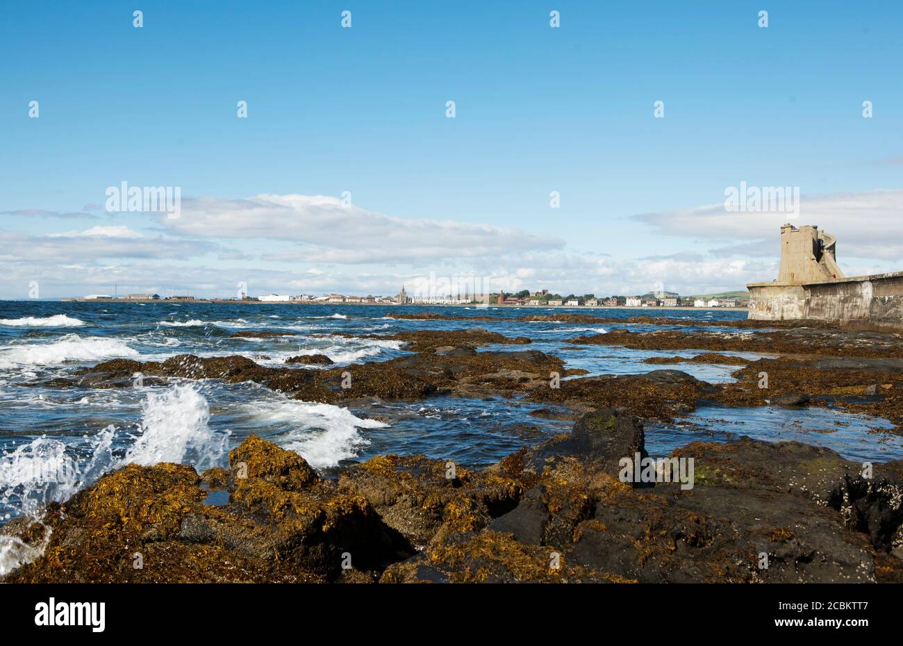 Coastline, Saltcoats Beach, Schottland Stockfoto