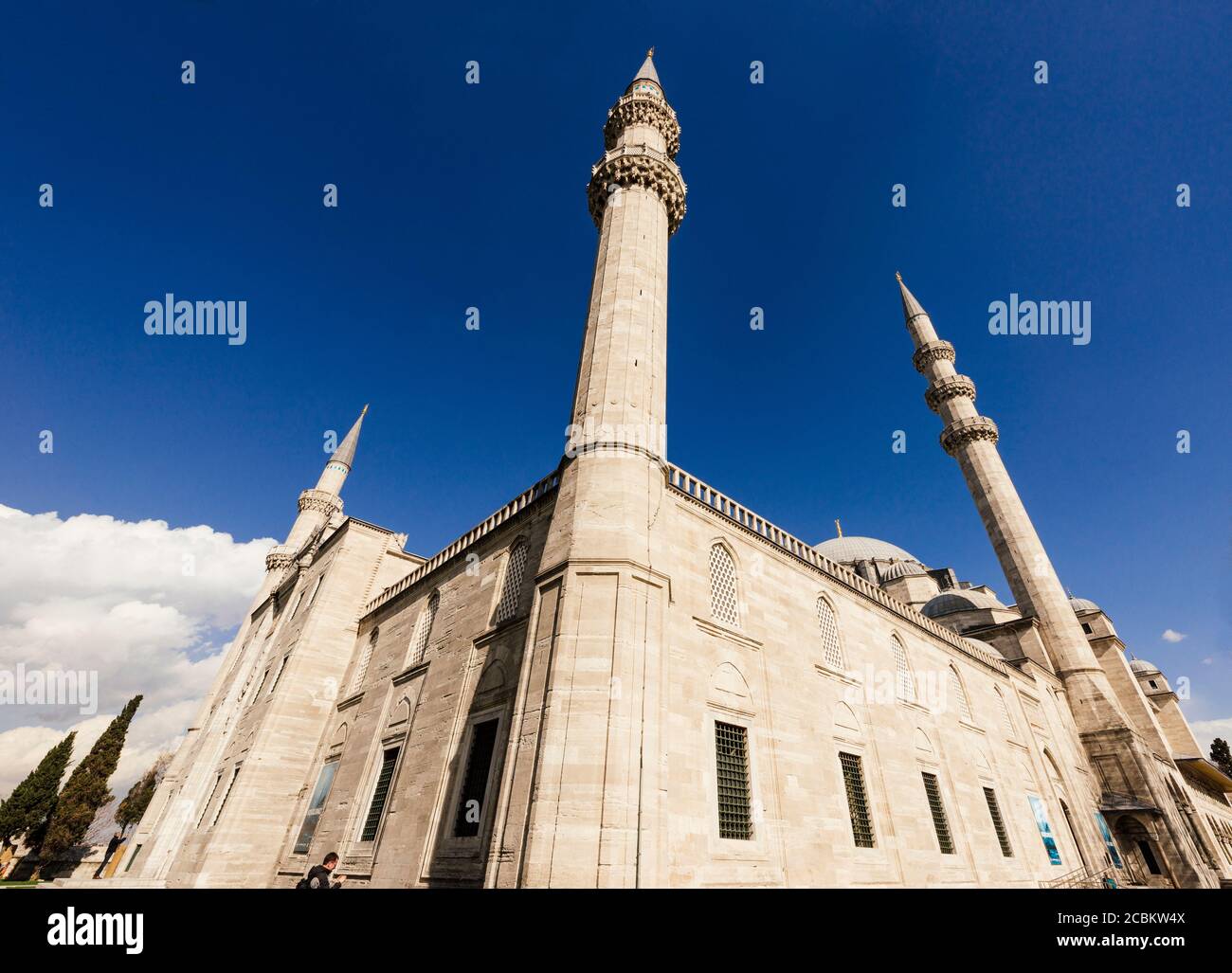 Außenansicht der Suleymaniye Moschee, Istanbul, Türkei Stockfoto