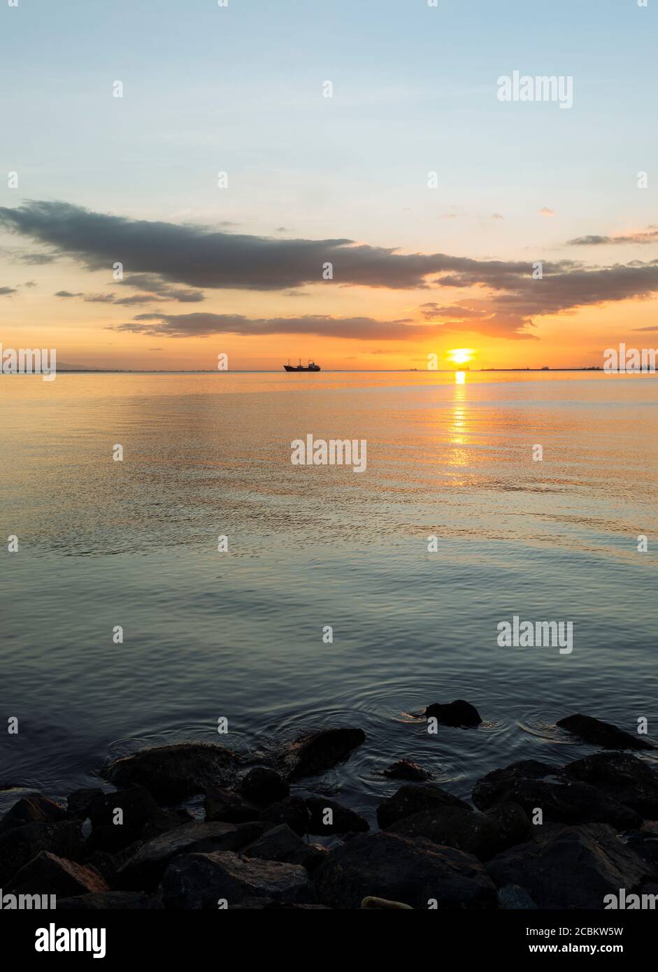 Baywalk, Roxas Boulevard, Manila, Philippinen Stockfoto