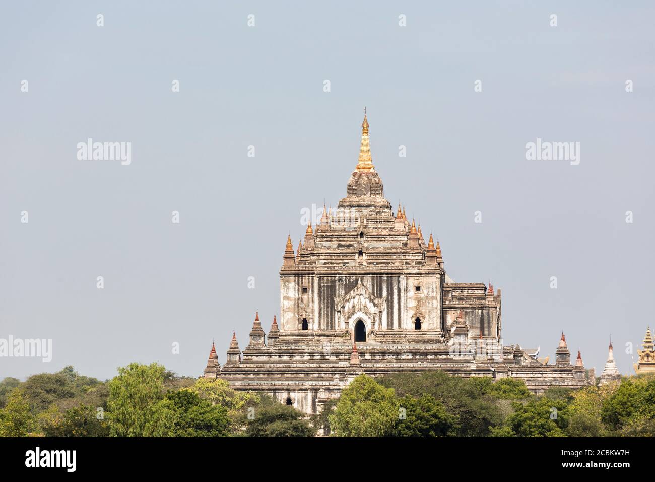Blick auf den Thatbyinnyu Tempel, Bagan, Mandalay Region, Myanmar Stockfoto