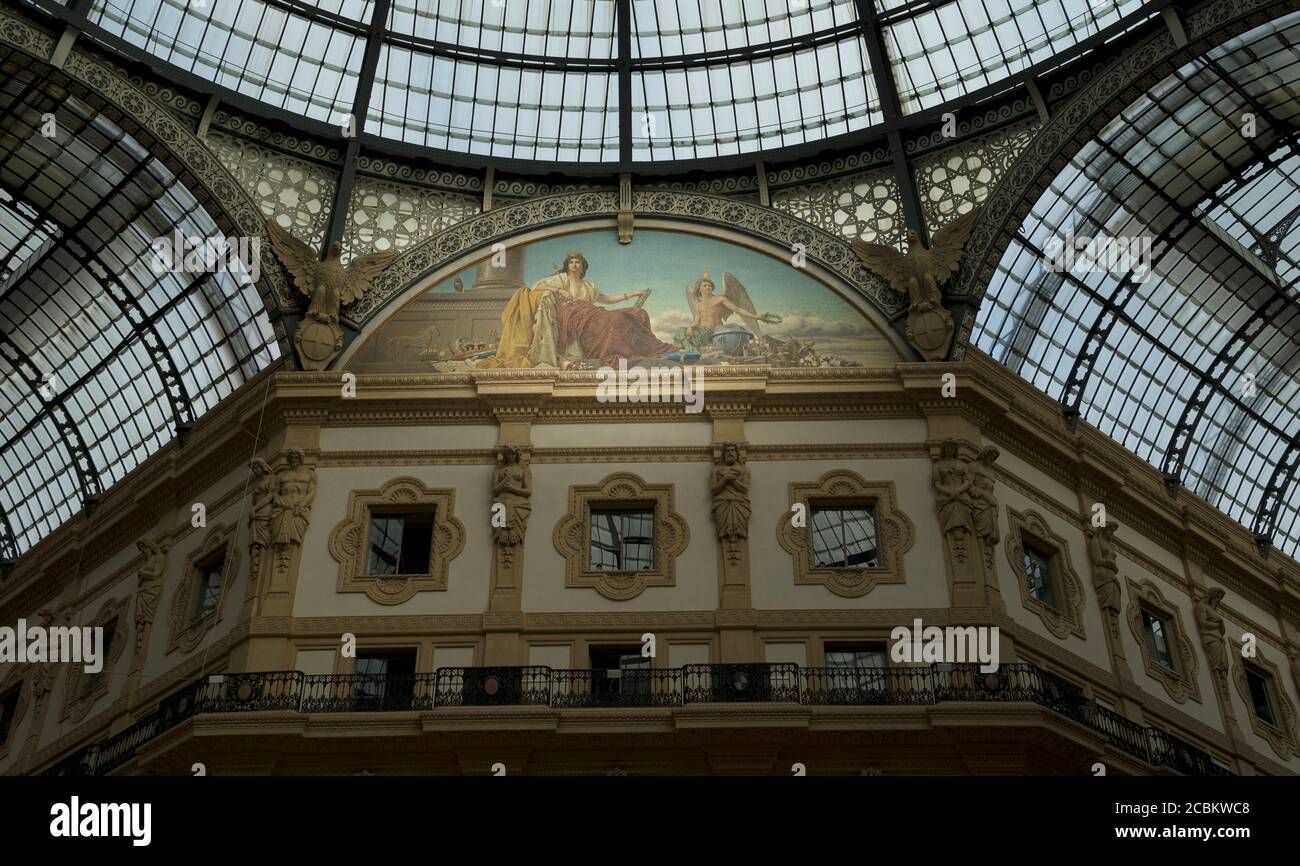 Fresko in der Galleria Vittorio Emanuele. Mailand, Italien Stockfoto