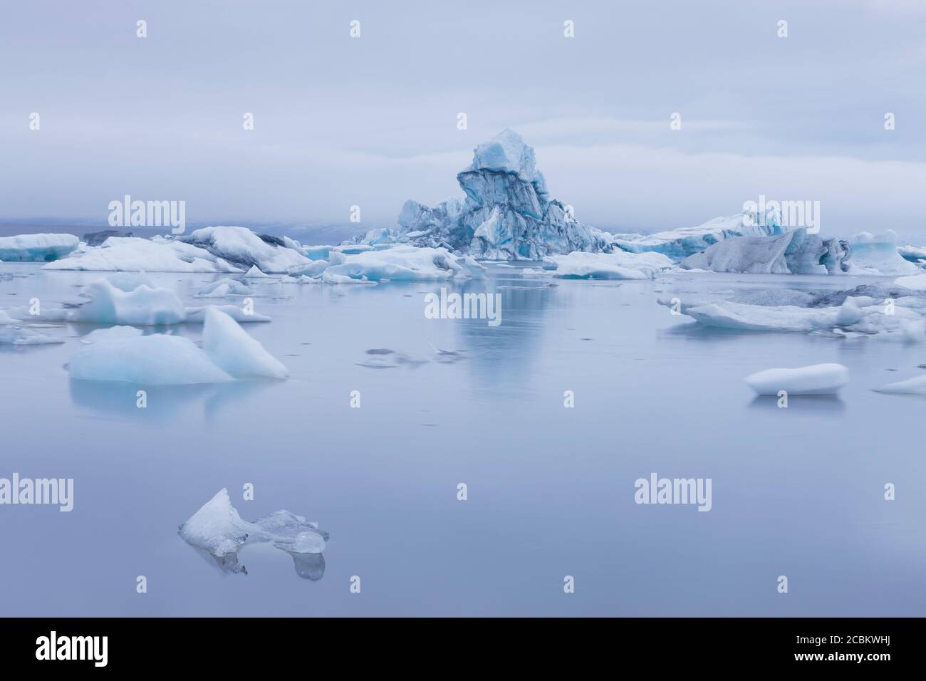 Eisberge auf der Gletscherlagune, Jokulsarlon, Island Stockfoto