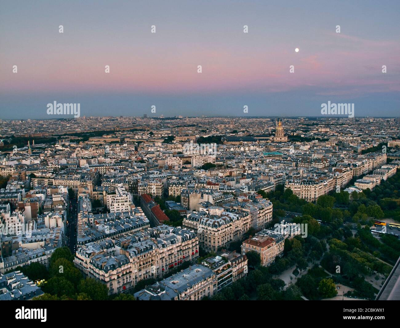 Paris vom Eiffelturm aus gesehen, Paris, Frankreich Stockfoto