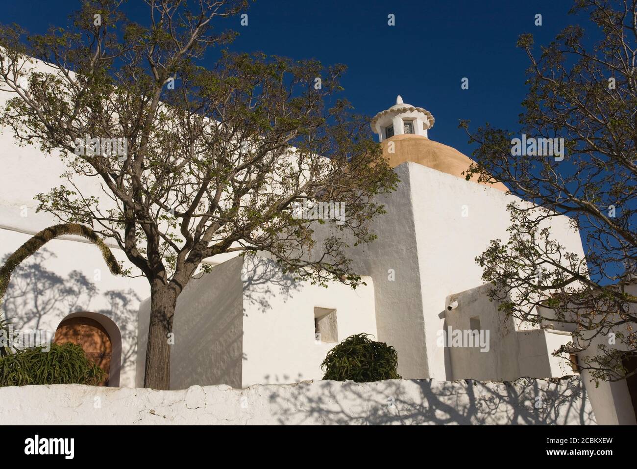 Kirche Puig de Missa, Santa Eularia des Riu, Ibiza Stockfoto