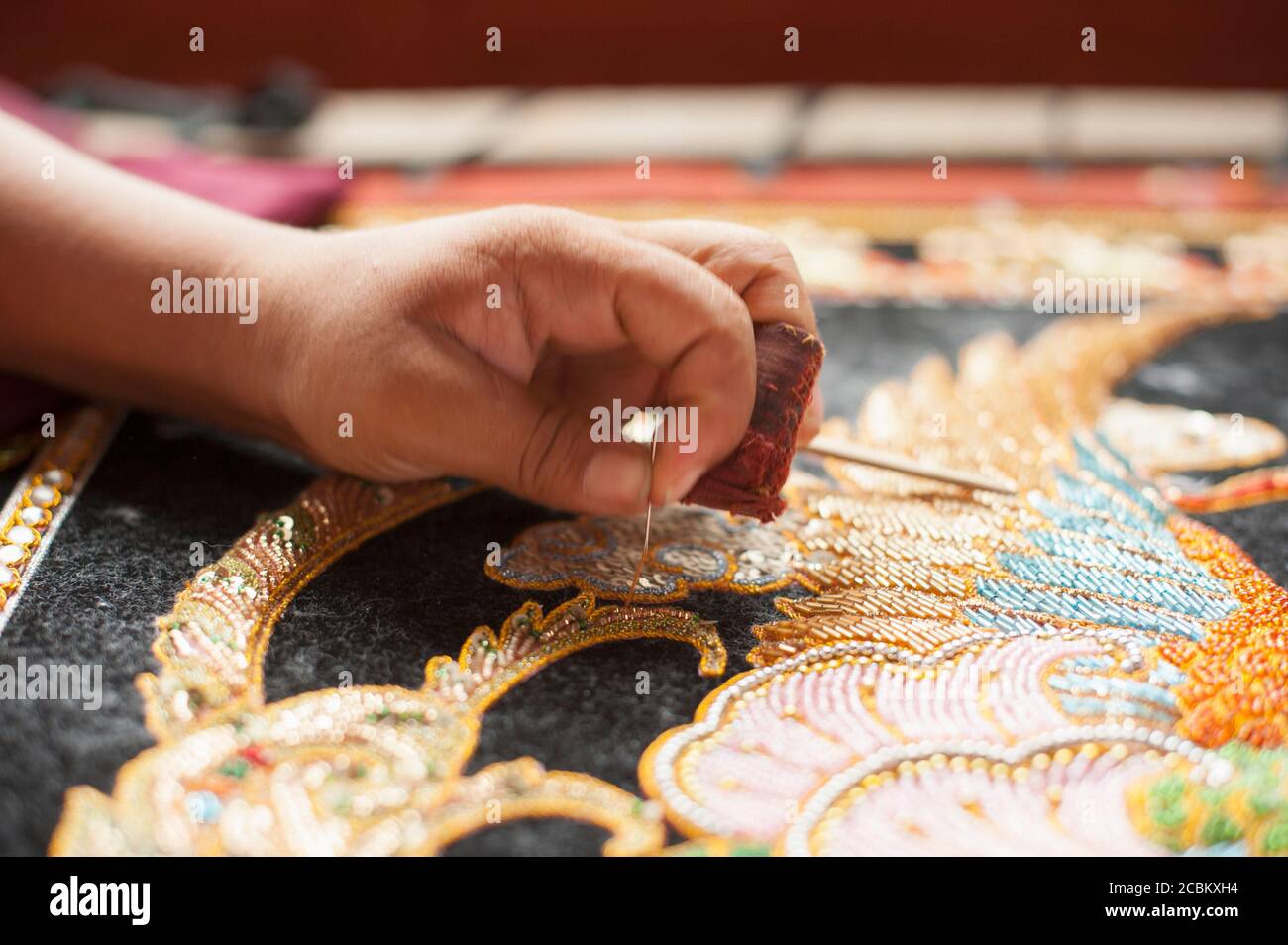 Ein Wandteppich, Mandalay, Myanmar Stockfoto