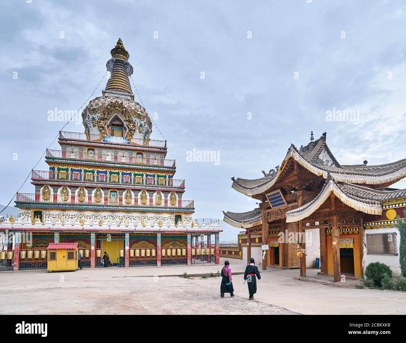 Wu Tun Tempel, Tongren, Qinghai Provinz, China Stockfoto