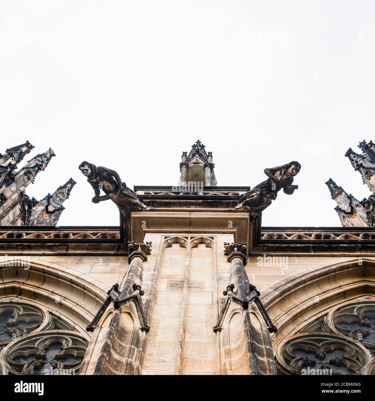 Blick von unten St. Vida Kathedrale, Prag, Tschechische Republik Stockfoto