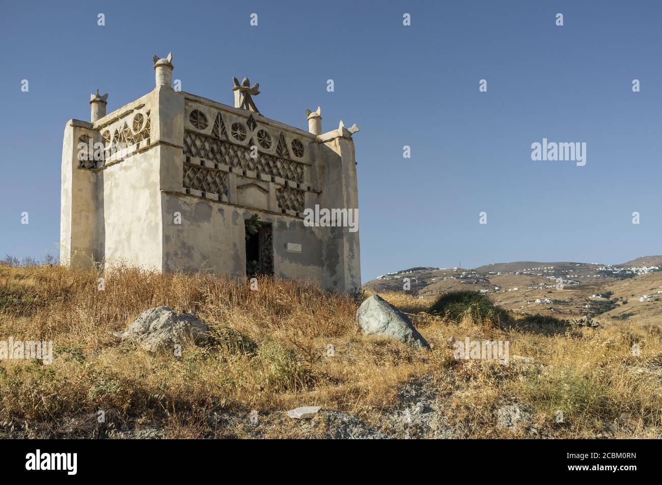 Blick auf die alte Taubenkarte, Tinos Island, Griechenland Stockfoto