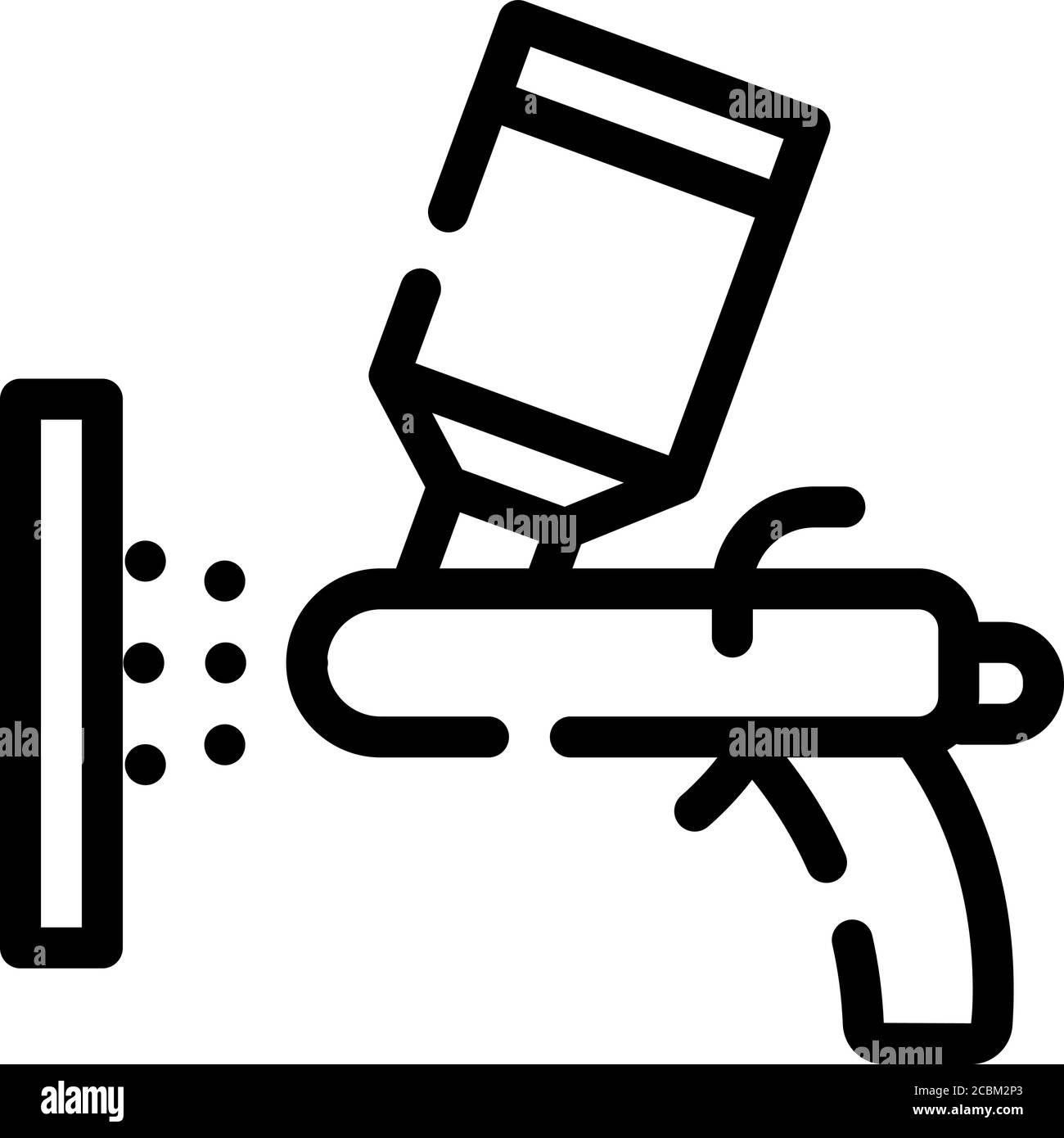 Pulverbeschichtung Linie Symbol Vektor isolierte Abbildung Stock Vektor