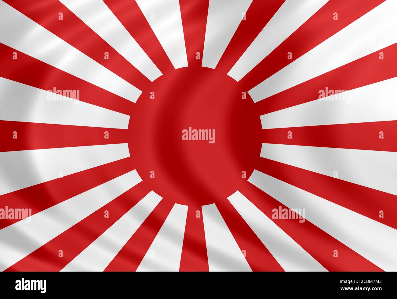 Flagge der aufgehenden Sonne von Japan Stockfoto