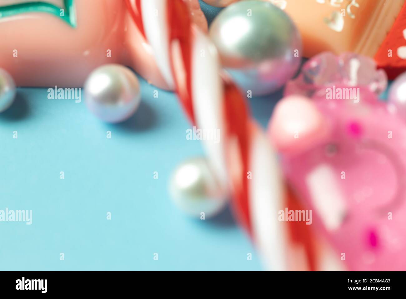 Verschwommener Hintergrund des Kopierbereichs. Weihnachten Winterferien Saison . Design für das neue Jahr Stockfoto