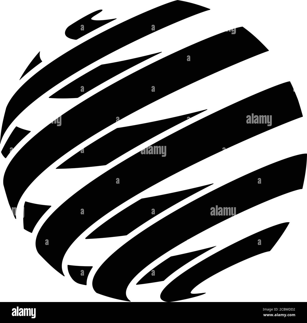 Spiral Ribbon Kugel Isoliert Vektor-Illustration Stock Vektor