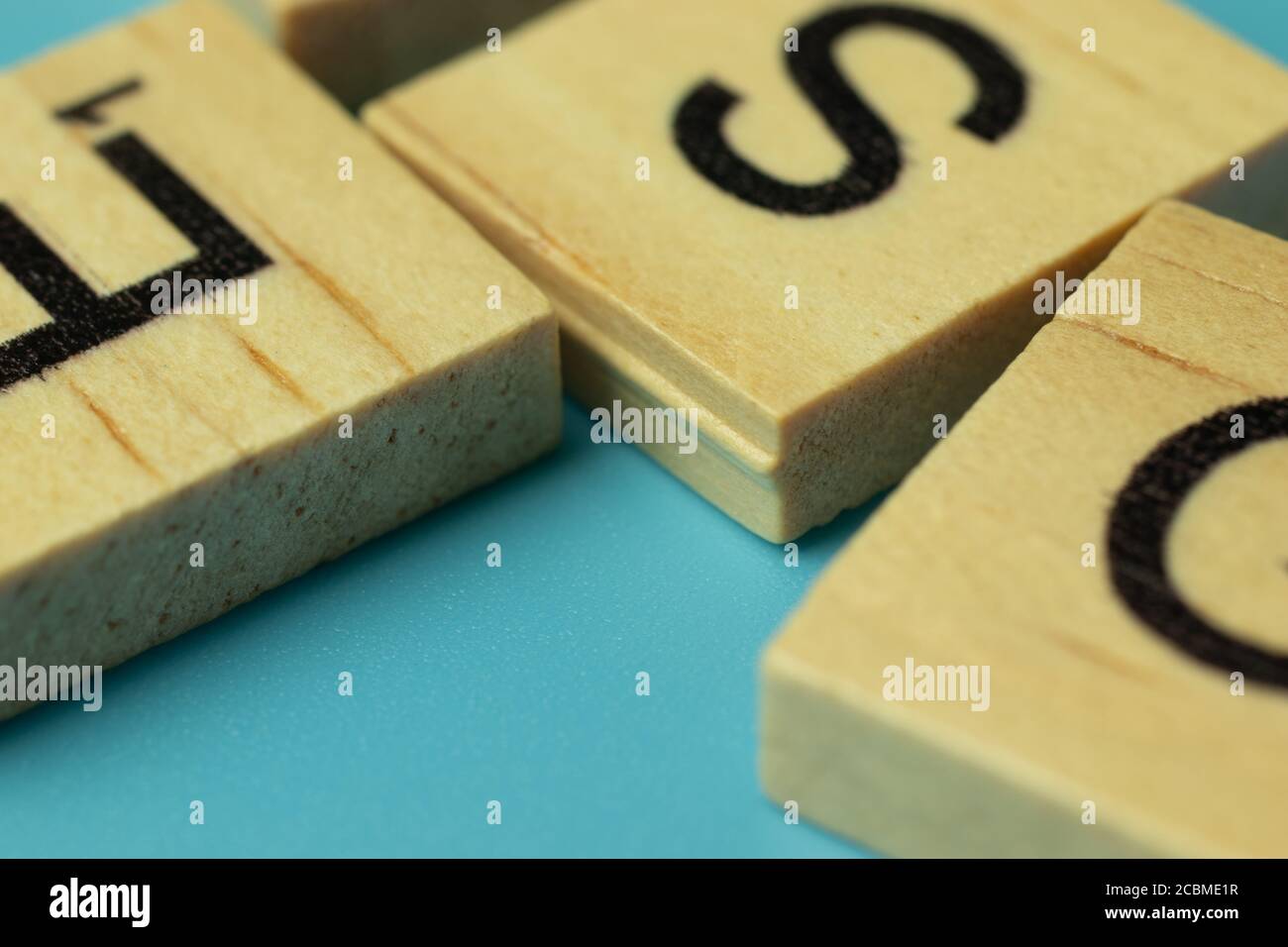 Letter Board Makro Foto, Bildung Konzept Design Hintergrund. Vorschulkinder Entwicklung Stockfoto