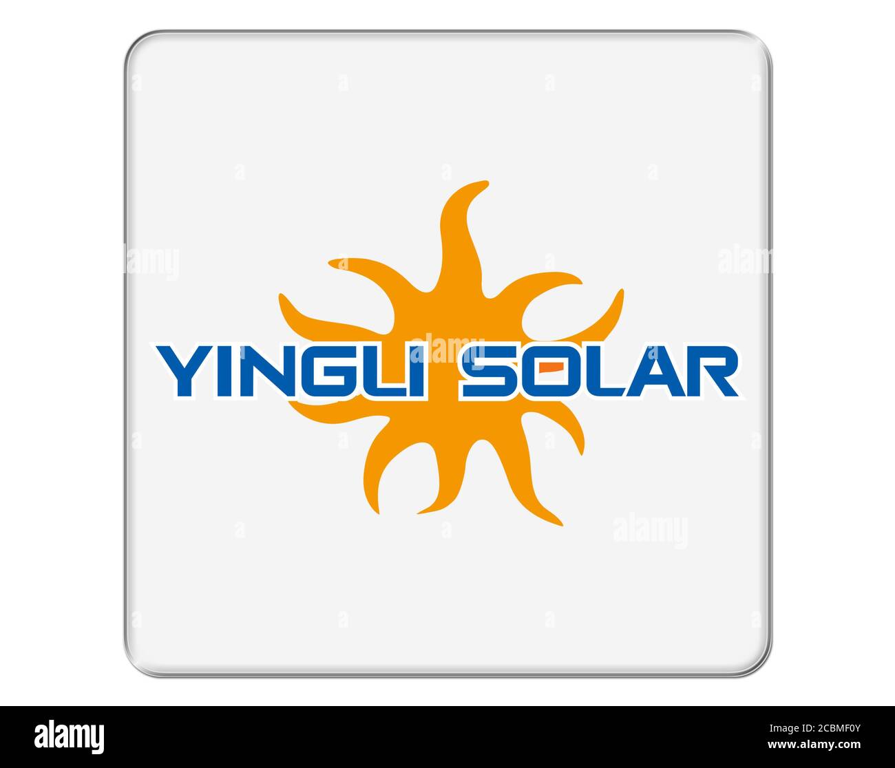 Yingli Solar Symbolschaltfläche Logo isolierte app Stockfoto