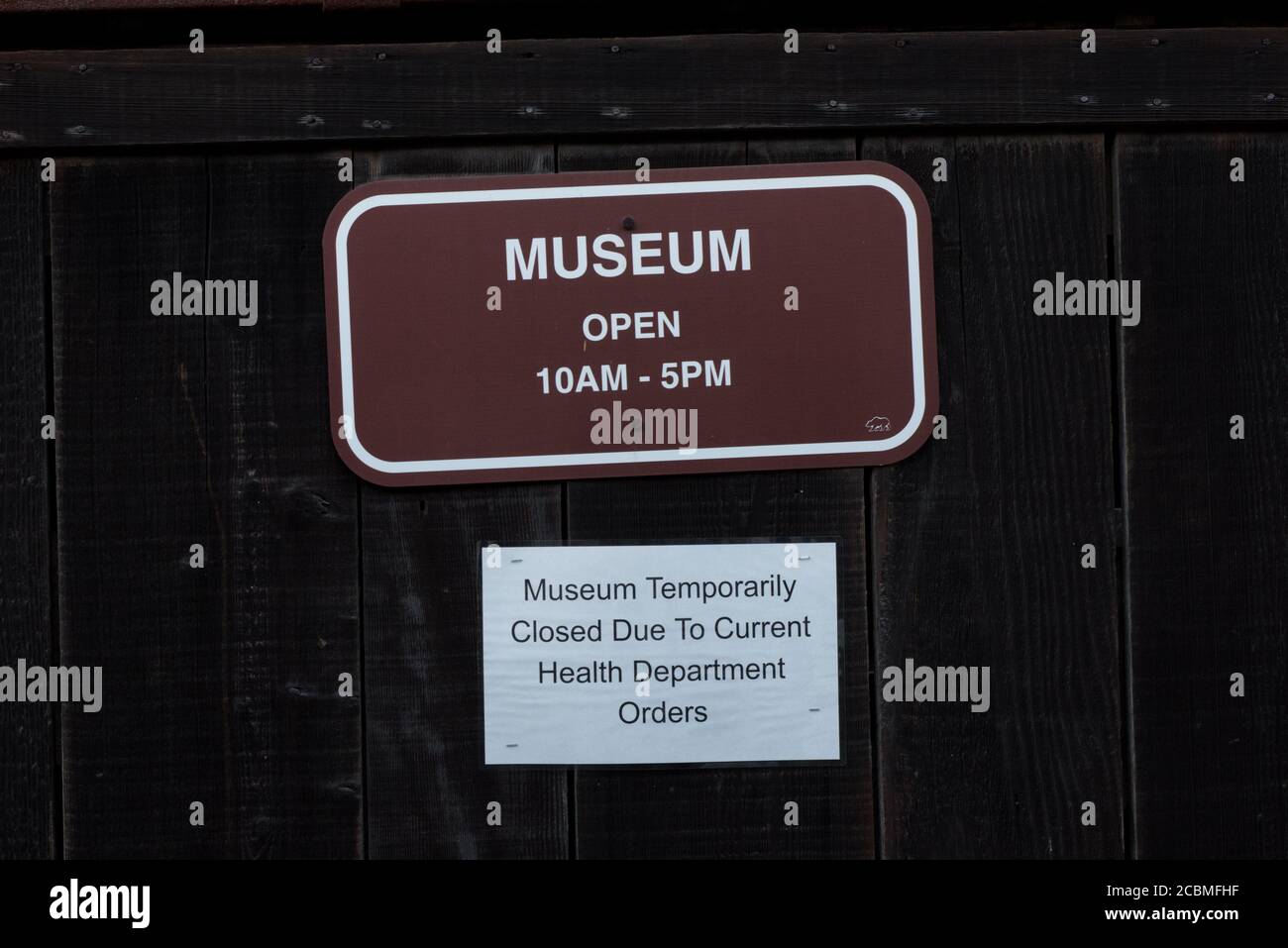 Ein Museum im China Camp State Park ist wegen geschlossen Gesundheitsamt ordnet an, Covid 19 zu verhindern Stockfoto