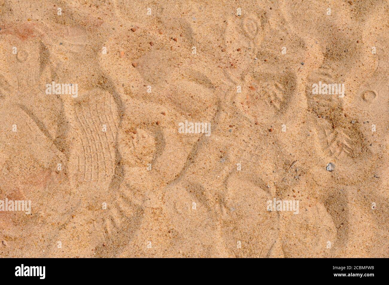 Sand. Strand- oder Flusssand für den zivilen Bau, Zoom-Foto, Texturstil, Szene oder abstrakter Hintergrund, Farbfoto, Brasilien, Südamerika Stockfoto