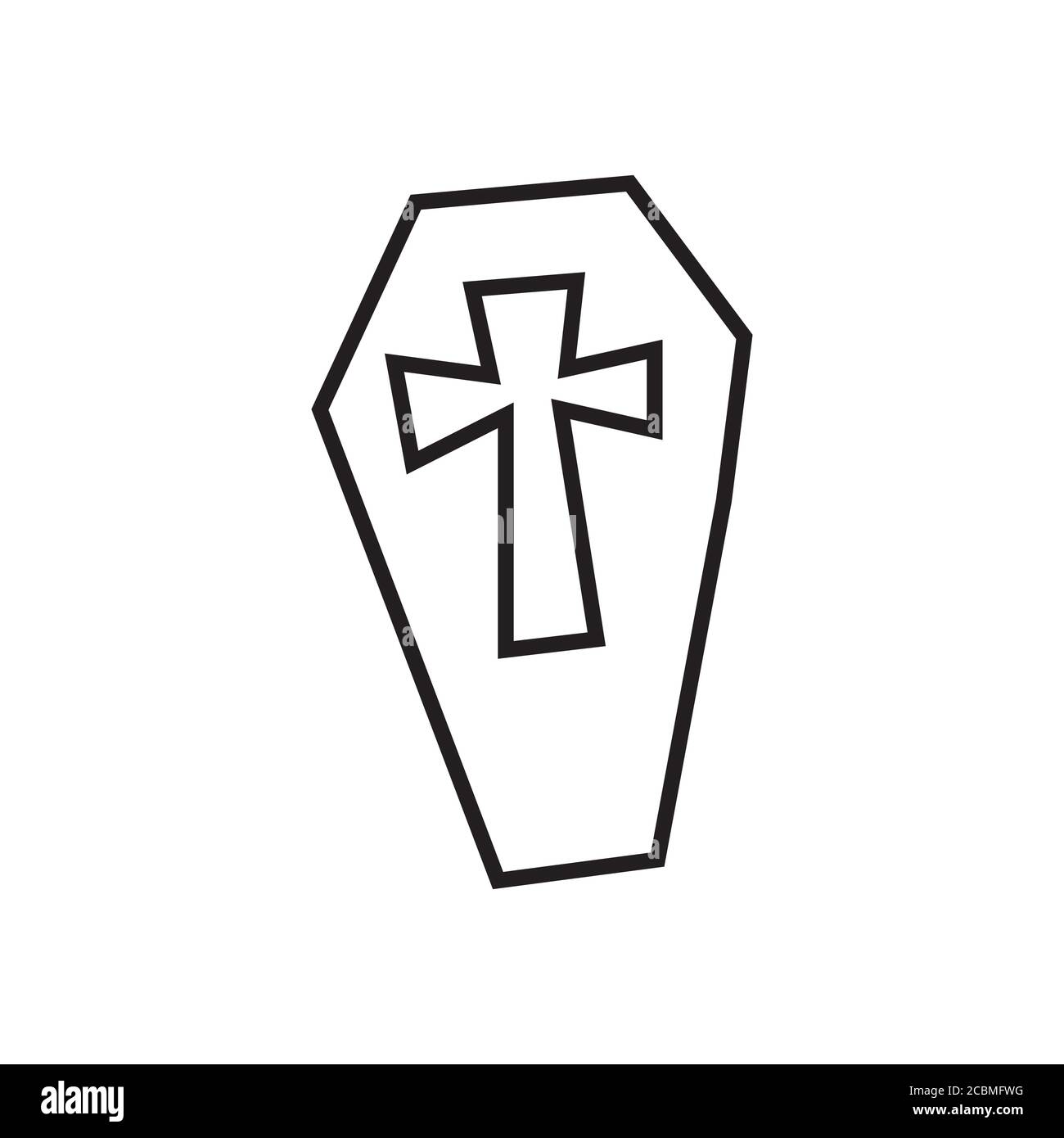 Linie Symbol Grabstein Design Vektor Illustration Stock Vektor