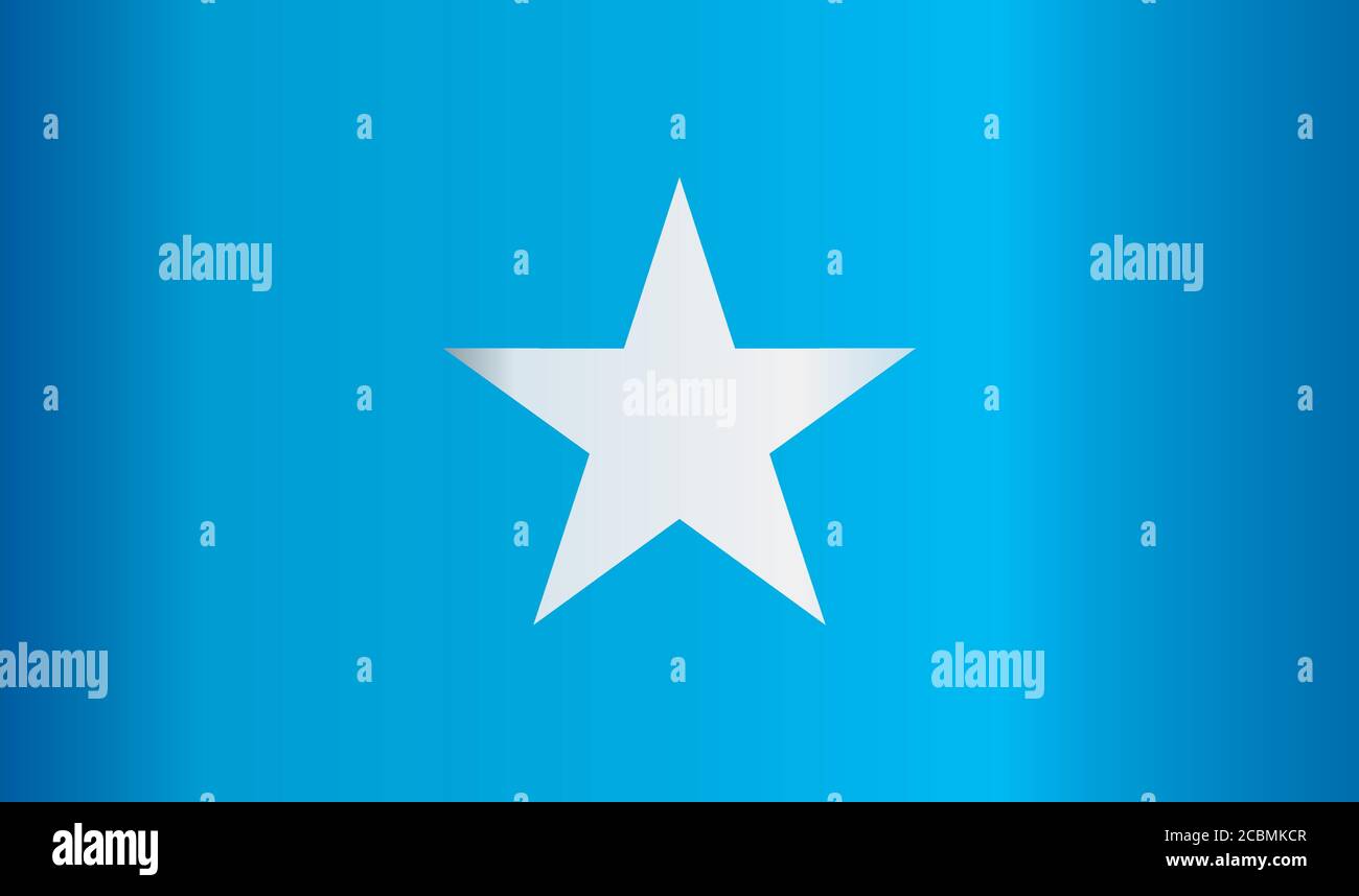 Flagge Somalias, Bundesrepublik Somalia. Vorlage für Award Design, ein offizielles Dokument mit der Flagge Somalias. Stock Vektor