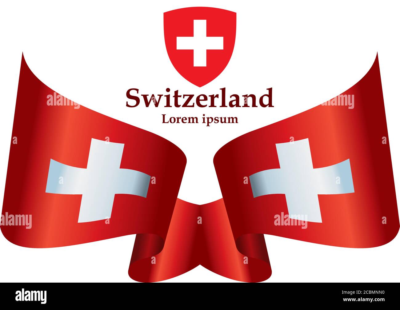 Flagge der Schweiz, Schweizerische Eidgenossenschaft. Vorlage für Award  Design, ein offizielles Dokument mit der Flagge der Schweiz  Stock-Vektorgrafik - Alamy