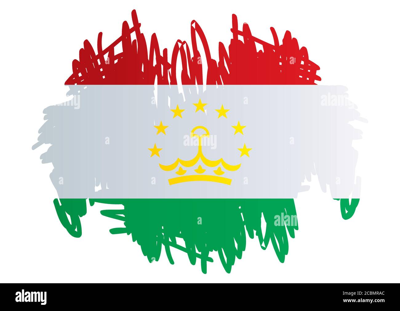 Flagge Tadschikistans, Republik Tadschikistan. Vorlage für Award Design, ein offizielles Dokument mit der Flagge Tadschikistans. Stock Vektor