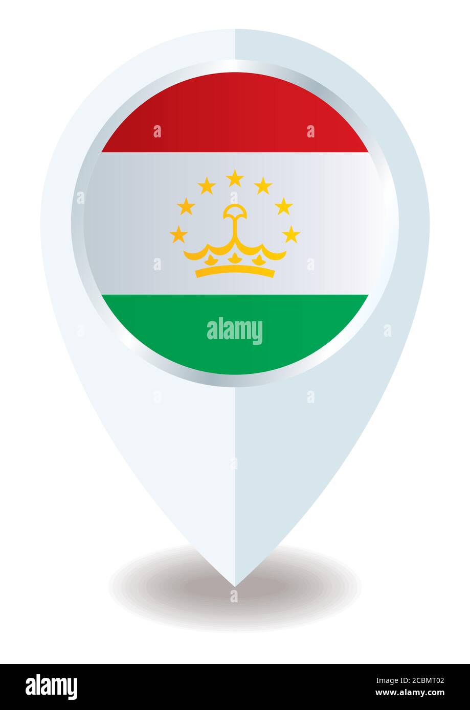 Flagge Tadschikistans, Republik Tadschikistan. Vorlage für Award Design, ein offizielles Dokument mit der Flagge Tadschikistans. Stock Vektor