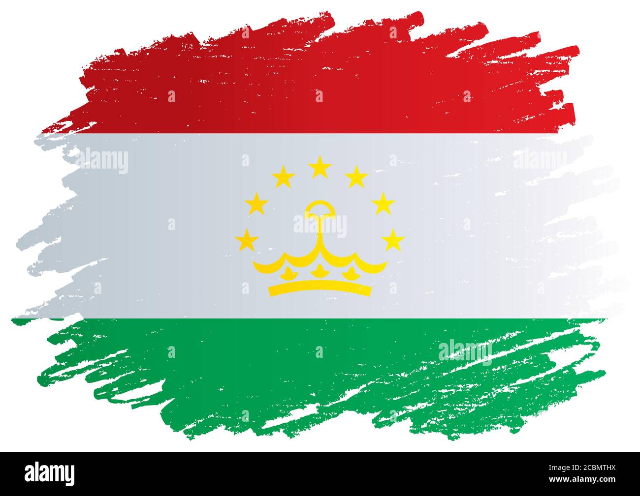 Flagge Tadschikistans, Republik Tadschikistan. Vorlage für Award Design, ein offizielles Dokument mit der Flagge Tadschikistans. Stock Vektor