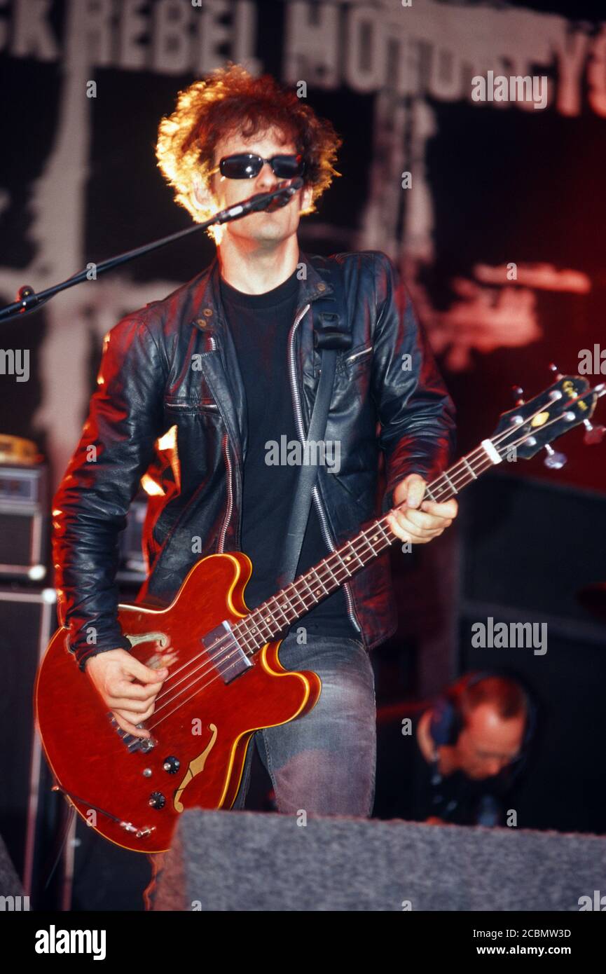 Black Rebel Motorcycle Club beim Reading Festival 2003, Reading, Berkshire, England, Vereinigtes Königreich. Stockfoto