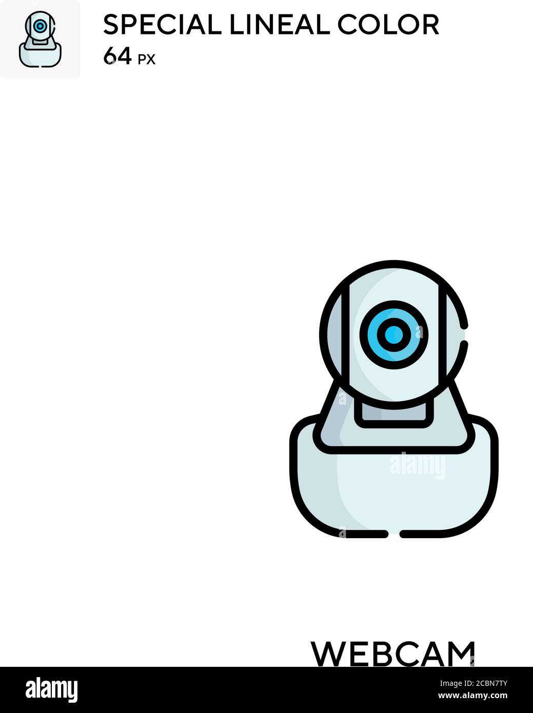 Webcam spezielles lineales Farbvektorsymbol. Webcam-Symbole für Ihr Geschäftsprojekt Stock Vektor