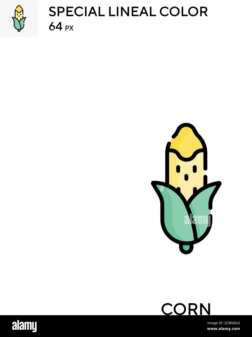 Corn Special Lineal Farbe Vektor-Symbol. Maissymbole für Ihr Geschäftsprojekt Stock Vektor
