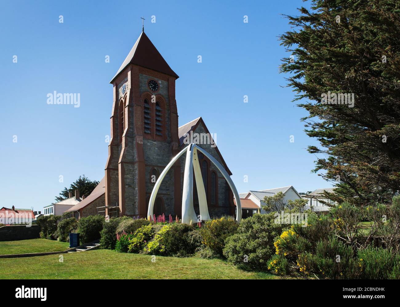 Christ Church Cathedral in Port Stanley ist die südlichste anglikanische Kathedrale der Welt; Falkland Islands (Islas Malvinas), Großbritannien Stockfoto