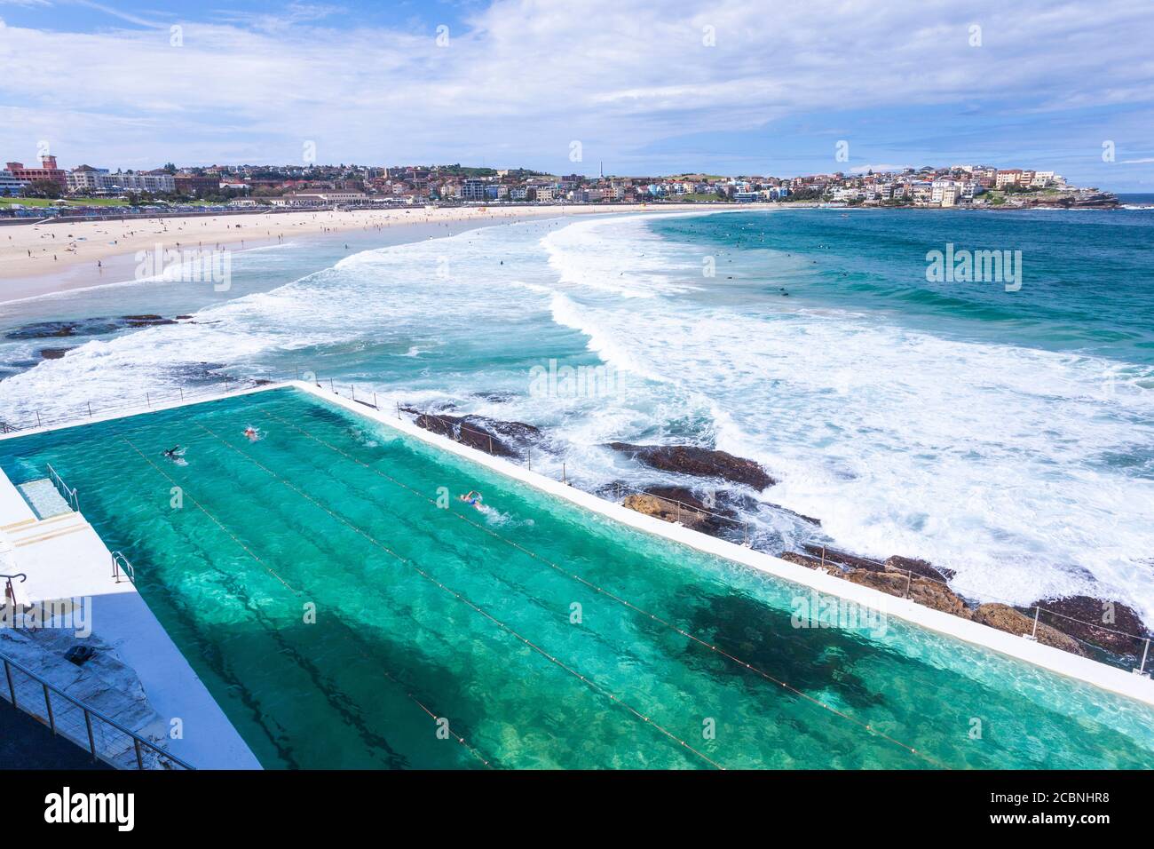 Blick auf Bondi Beach in Sydney, Australien Stockfoto