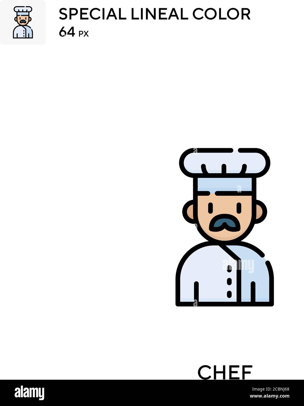 Chef Special Lineal Farbe Vektor-Symbol. Chef-Symbole für Ihr Business-Projekt Stock Vektor