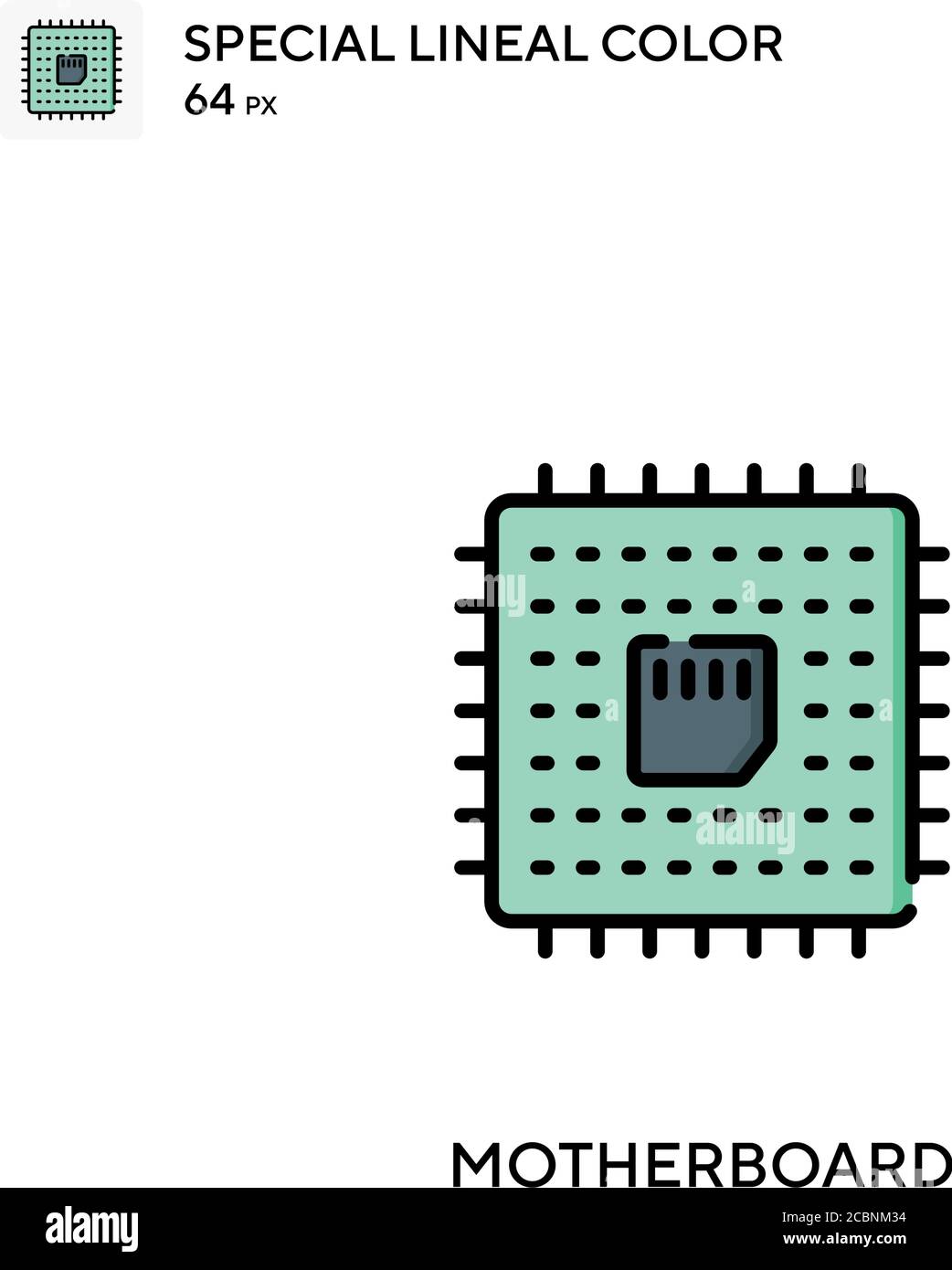 Motherboard Special Lineal Farbe Vektor-Symbol. Motherboard-Symbole für Ihr Geschäftsprojekt Stock Vektor